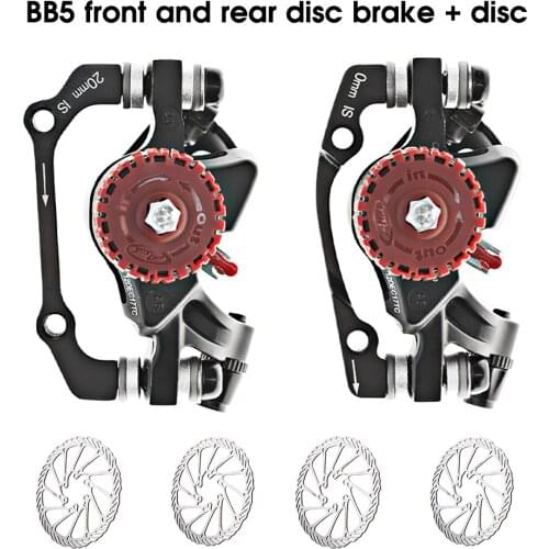 Bicycle Brake Mechanical Disc Brake Caliper Cable Pull Brake G3 Disc Brake BB5 Front And Rear Disc Brake + Disc Bicycle Parts