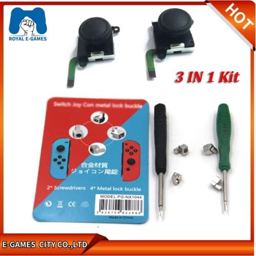 1set Metal Lock Buckles Repair Tool Kit for Nintend Switch NS Joy Con NX Joy-Con Controller Replacement Parts with Screwdrivers
