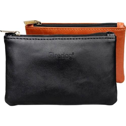 14*10cm Soft Leather Pure Cowhide Tobacco Pouch Black Portable Single Double Pipe Tobacco Storage Coin Purse Fashion Gift