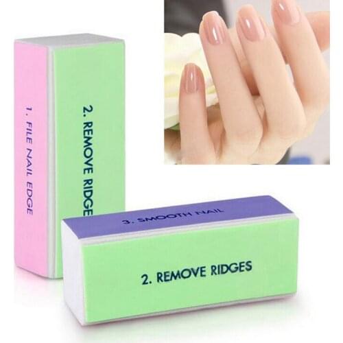 2 Pcs New Nail Art Polisher 4 Ways Manicure Nail Art Tips Sanding Polish Buffer Block Shiner File free shipping