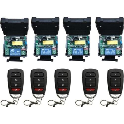 433MHZ 220 v 1 ch wireless remote control switch receiver transmitter 10A relay power