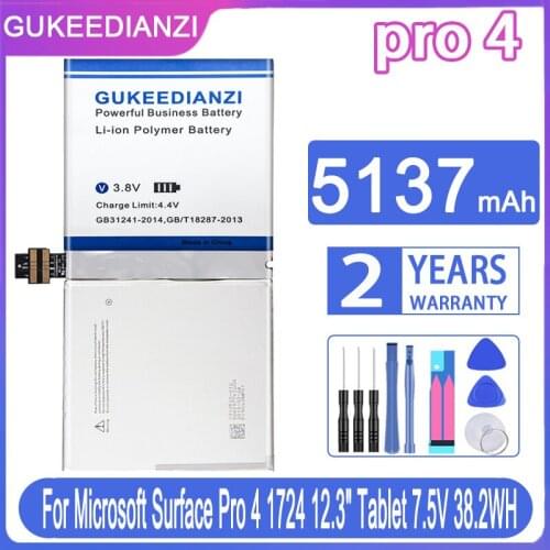 4500/8000mAh battery For Microsoft Surface Go 1824 4415Y/Pro1/2/3/4/5 1645/1631 1577-9700/1796 1724 Pro1 Pro2 Pro3 Pro5 Tablet