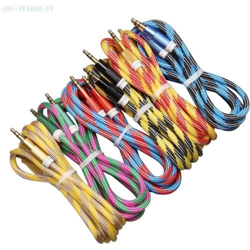 1.5m Dragon Pattern Style AUX Audio Cable Cord Male/Male Kabel Gold Plug Car Aux Cord for Iphone Samsung Xiaomi Wholesale 50pcs