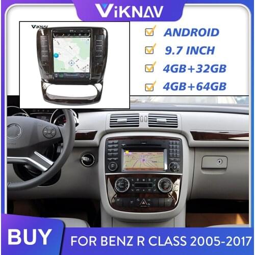 Vertical Screen Car Radio for Mercedes Benz R Class 2005-2011 2012 2013-2016 2017 Android Auto Multimedia Player Head Unit GPS