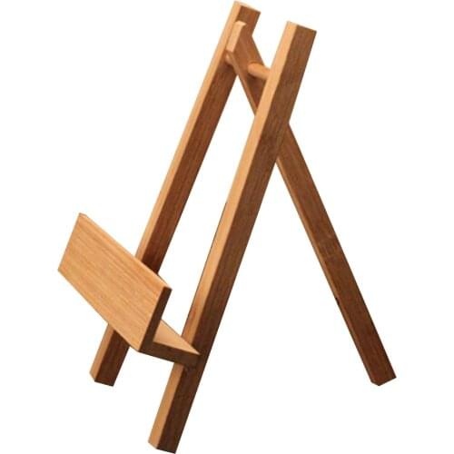 Bamboo Tea Cake Stand Photo Display Rack Plate Picture Frame Holder Easel