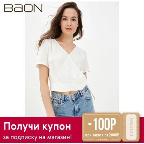 Блузки с запахом BAON China At AliExpress