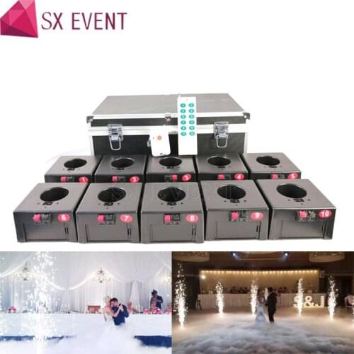 Indoor Sparklers Fountain Wireless Receiver Stage Cold Pyro Machine 2 Remote Controller Systems For Wedding DJ Disco 10pcs Cues