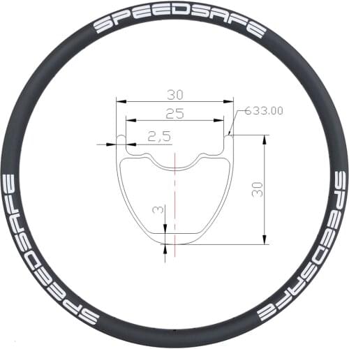 SPEEDSAFE 29er 650B MTB XC 30mm hookless carbon rim 27.5er clincher tubeless 30mm deep UD 3K matte glossy 24 28 32 Holes wheel