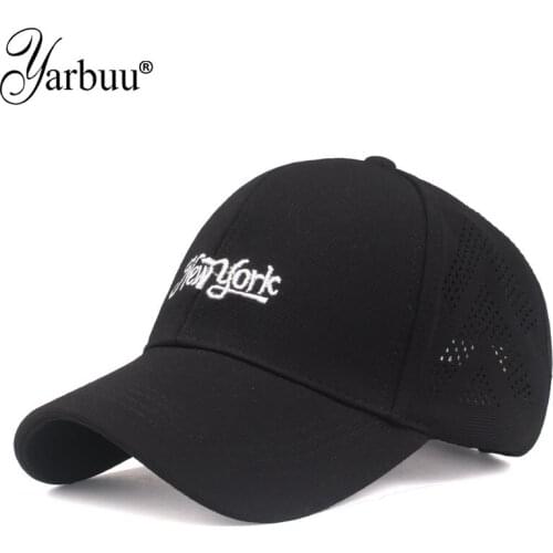 [YARBUU]new brand unisex baseball cap hat for women men Hollowing out dad hat NEW YORK embroidery letter outdoor sports caps
