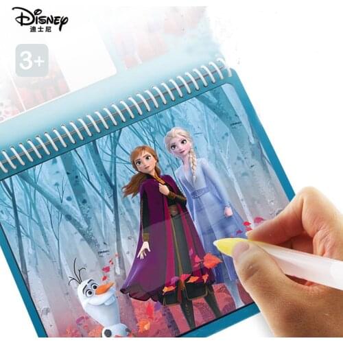 Disney Frozen childrens repeated graffiti water picture book childrens puzzle early education picture book magic magic water