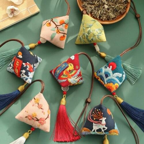 Dragon Boat Festival sachet embroidery handmade DIY material Bao Ai grass lavender peace charm zongzi sachet protective body pen