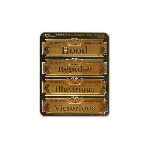 Flyhawk FH700027 World War II British Royal Navy Ship (1/700) Ship Name Metal Nameplate II