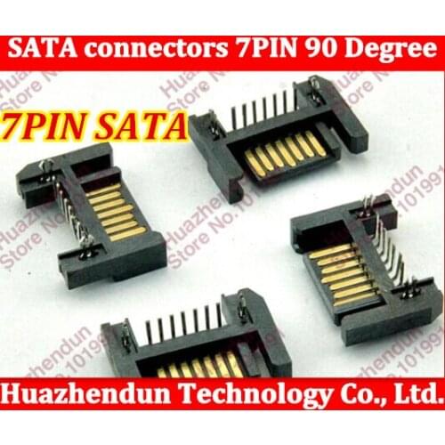 20pcs/lot Notebook desktop motherboard SATA hard disk drive interface SATA 7P DIP Right Angle(Board to correct ) connector