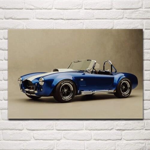 Classical retro sports Car Shelby KC066 living room bedroom home wall modern art decor wood frame fabric posters