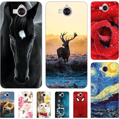 Cute Animal Case For Huawei Y5 2017 Y 5 2017 Y5 III 3 5.0" Huawei Y6 2017 MYA-L11 MYA-L41 Y 6 2017 Cover Relief Cartoon Funda