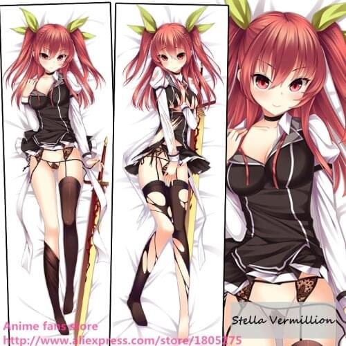 Cute Japanese Anime Rakudai Kishi no Cavalry Stella Vermillion Sexy Pillowcase Pillow Case decorative Hugging Body Bedding