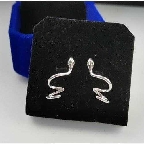 MLKENLY Animal snake-shaped earrings 925 sterling silver earrings for female personality snake-shaped ear bone clip