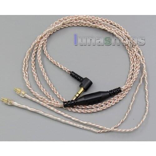 EachDIY Earphone Silver Plated OCC Mixed Foil PU Cable For Westone W4r UM3x ES3 ES5 0.78m LN005642