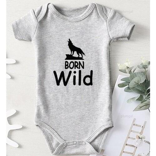 Newborn Baby Clothes Boy Clothing Kids' Things Rompers for Newborns Printing Girls Outfits Born Wild Wolf Children Jumpsuits