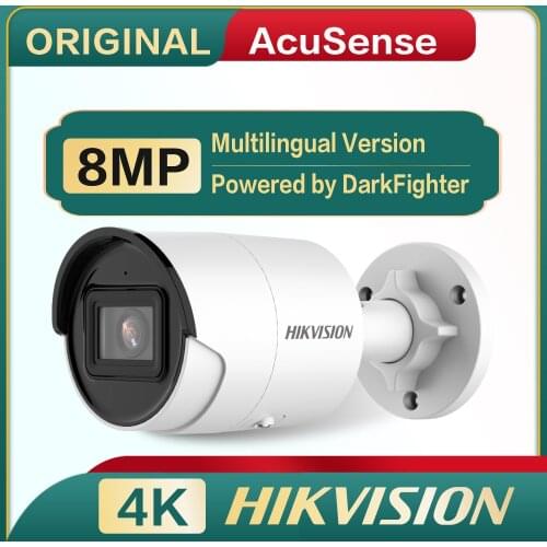 DS-2CD2086G2-I original Hikvision 4K AcuSense IP8Mp IRCCTV DarkFighter network comes with POE fixed mini bullet network camera