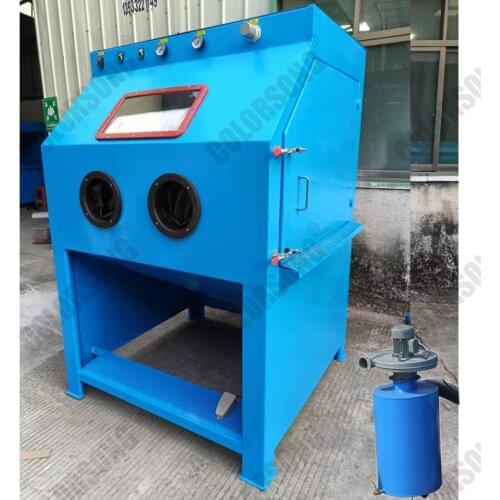 Wheel Wet Cabinet Dustless Blaster for sale Wet Blasting Cabinet Vapor Sandblasting For Wheel and Rim Garage Repair Machine