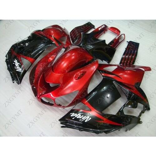 Full Body Kits ZZR 1400 2006 - 2011 Red Black Bodywork for Kawasaki Zx14r 2009 Plastic Fairings ZZ-R1400 2010