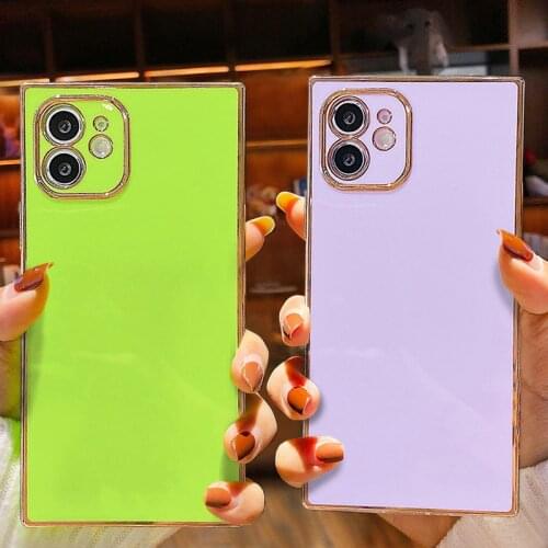 Luxury Gold Plated Electroplated Phone Case For iPhone 11 12 Pro Max XS Max XR X 7 8 Plus 12 Mini Shockproof Soft TPU Back Cover