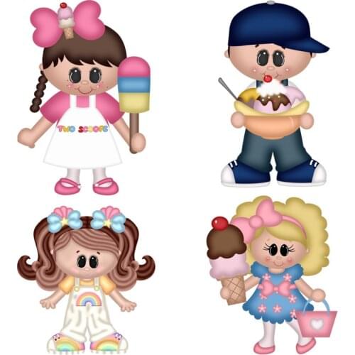 Ice cream girl cutting stencils and Summer embossing new 2020 boy birthday metal die cutters for scrapbooking