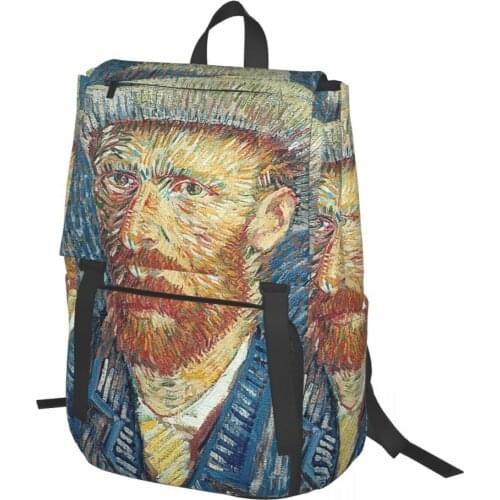 Van Gogh,Self Portrait Backpack for Girls Boys Travel RucksackBackpacks for Teenage school bag