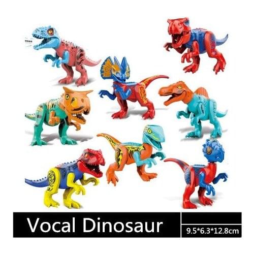 Vocal dinosaur carnotaurus triceratop Dinosaur T-rex Building Blocks Bricks children gift baby toys education model