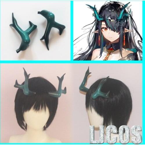 Anime Game Arknights Dusk Cosplay Horns Hair Clip Props Cosplay Costume Men Women Student Barrettes Hair Accessories Xmas Gifts