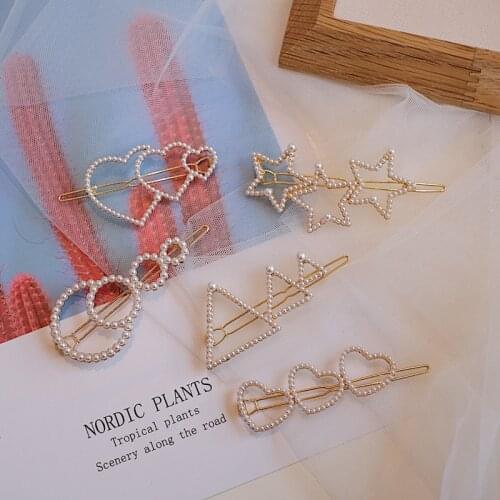 Triangular Star Hairpins Fashion Geometric Barrettes Stick Alloy Sweet Hairgrips Women Girls Hair Accessories Clips Headwear