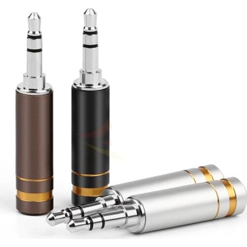10pcs 3.5MM Audio Jack Gold/Rhodium Plated Headphone Connector 3.5mm Solder Male DIY Minijack 3.5MM Plug 3 Polos Stereo Adapter