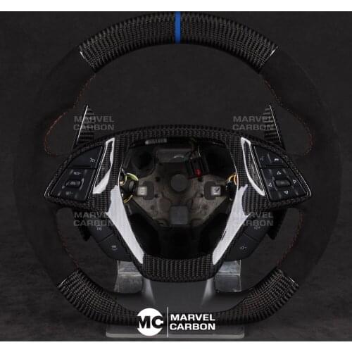 100% REAL CARBON FIBER STEERING WHEEL COMPATIBLE WITH Chevrolet C7