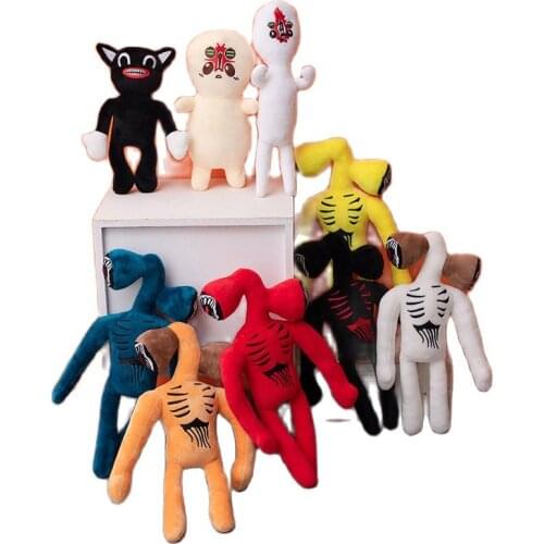 30cm Head Plush Doll Toys Scary Black White Red Sirenhead Cat Peanut Soft Cartoon Stuffed Figure Children Gifts