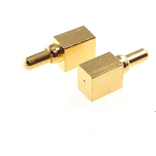 50 Pcs OD3.0 Barrel Spring Loaded Pogo Pin Connector Rectangle Base Horizontal SMD Solder PCB 2A Current