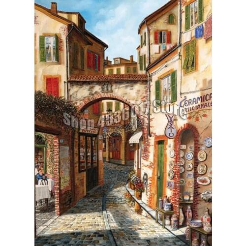 5D DIY Diamond Embroidery scenery Architecture Italy Diamond Mosaic Full Drills Diamond Painting Kit Home Decor Gift Christmas