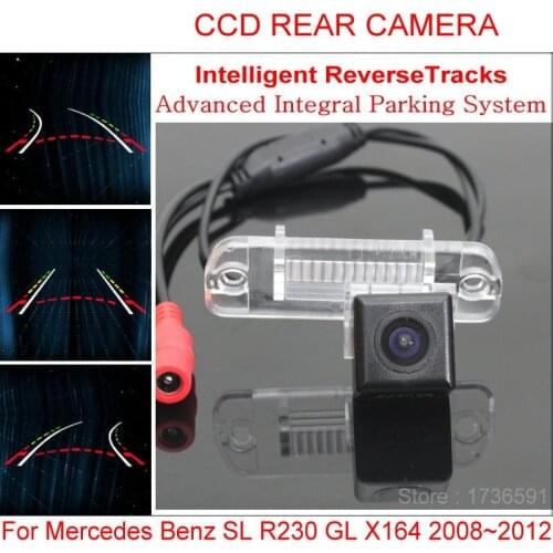 Car Parking Dynamic Guidance Tracks Camera FOR Mercedes Benz SL Class R230 GL X164 2008~2012 Car Reversing Rear View Camera