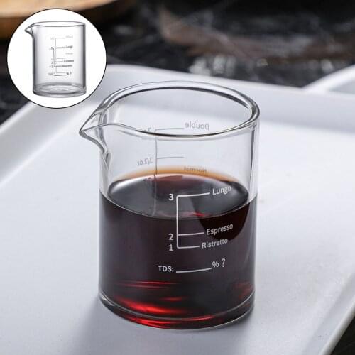 Glass Espresso Shot Glass Measuring Cup Wine Glass Sturdy Square for Party 3.38 oz 100ML