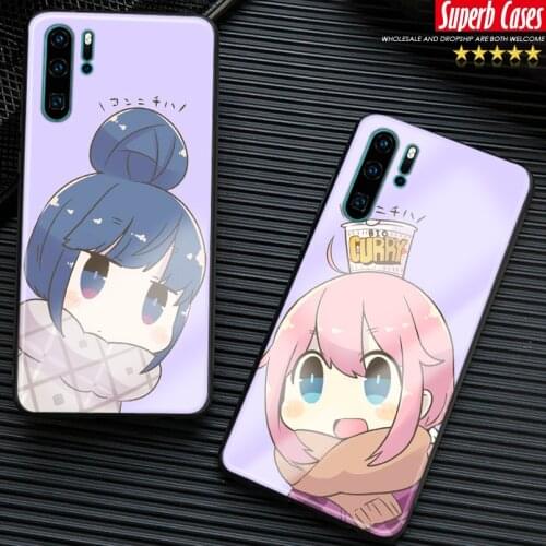 Rin Shima Yuru Camp For Huawei Honor V Mate P 9 10 20 30 Lite Pro Plus Nova 2 3 4 5 soft silicone glass phone case cover shell