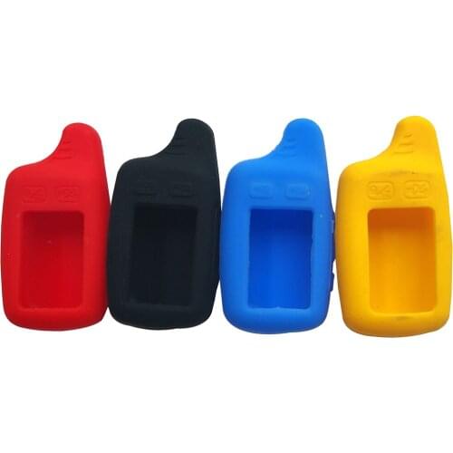 5PCS Car Silicone Case For Tomahawk 9010 9030 Keychain Car Key Burglar Alarm Keychain Cover Shell Auto Key Case Protector