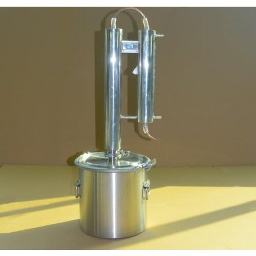 Red Copper Double tower Moonshine Distiller 12L family brewing equipment making alcohol whiskey brandy vodka brewed