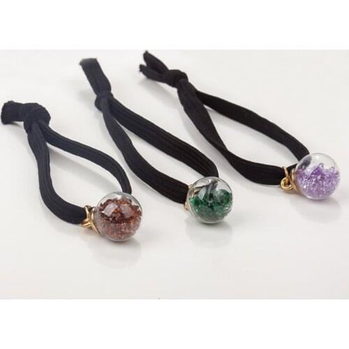 Elastic Hair Bands Colored Crystal Ball Women and Girls Hair Band Hair Dress and Accessories