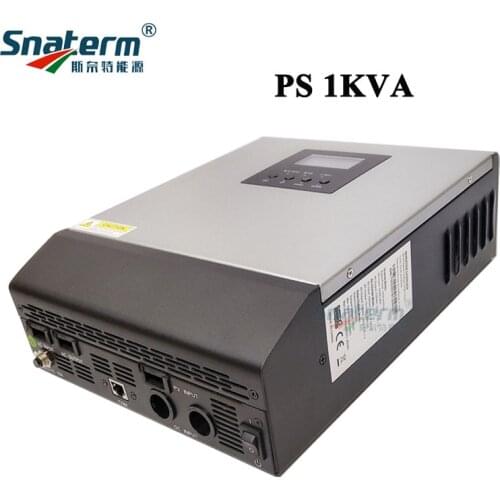 1KVA Pure Sine Wave Hybrid Solar Inverter Built-in PWM Solar Charge Controller and AC battery charger for Home Use