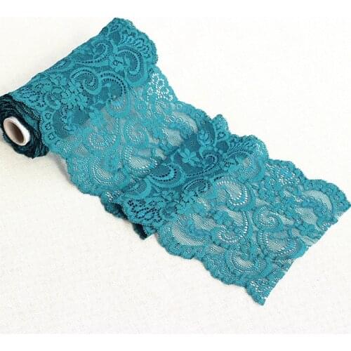 MLAEY 2Yards Blue Exquisite Elastic stretch Lace Trim High Quality Lace Fabric DIY Craft&Sewing Dress Clothing Accessories