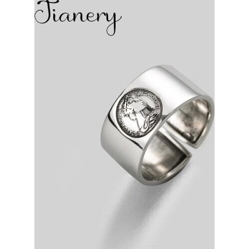 New Trendy Personality Punk Queen Rings For Women Lady Resizable Size Rings Party Jewelry Charm Gifts 2021