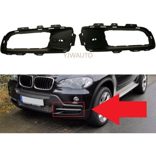 Fog Light Cover For BMW X5 E70 2007-2010 Car Fog Light Cover Trims Auto Front Bumper Lower Grille Fog Lamp