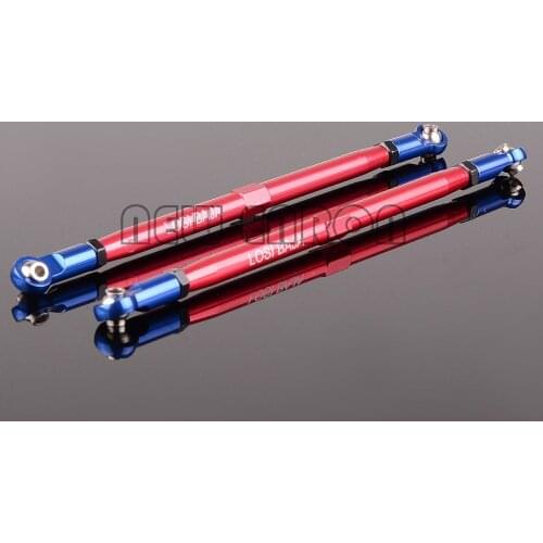 #LOS234003 2Pc 150mm Rear Suspension Upper Links 7MM Thicker Metal For RC Car Part Losi Race 1/10 Rey 4wd Rock Desert Truck