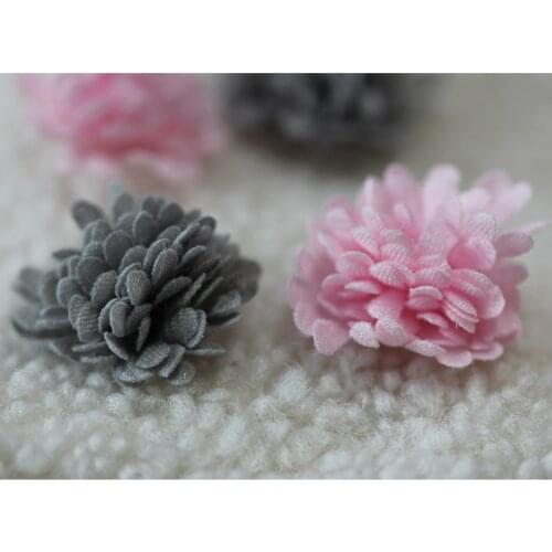 Small chrysanthemum flower mini handmade ribbon head wedding scrapbooking decoration clothes earring accessories
