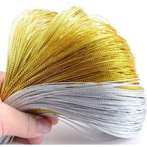 Metallic Cord Jewelry Thread Craft String Cord Tags String Hang Tags Rope Gift Wrap Ribbon Metallic Tinsel Cord for DIY Craft